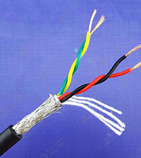 镀锡铜双绞屏蔽柔性拖链数据电缆 聚氯乙烯PVC